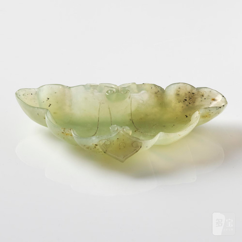 A carved nephrite ink palette, - 图2
